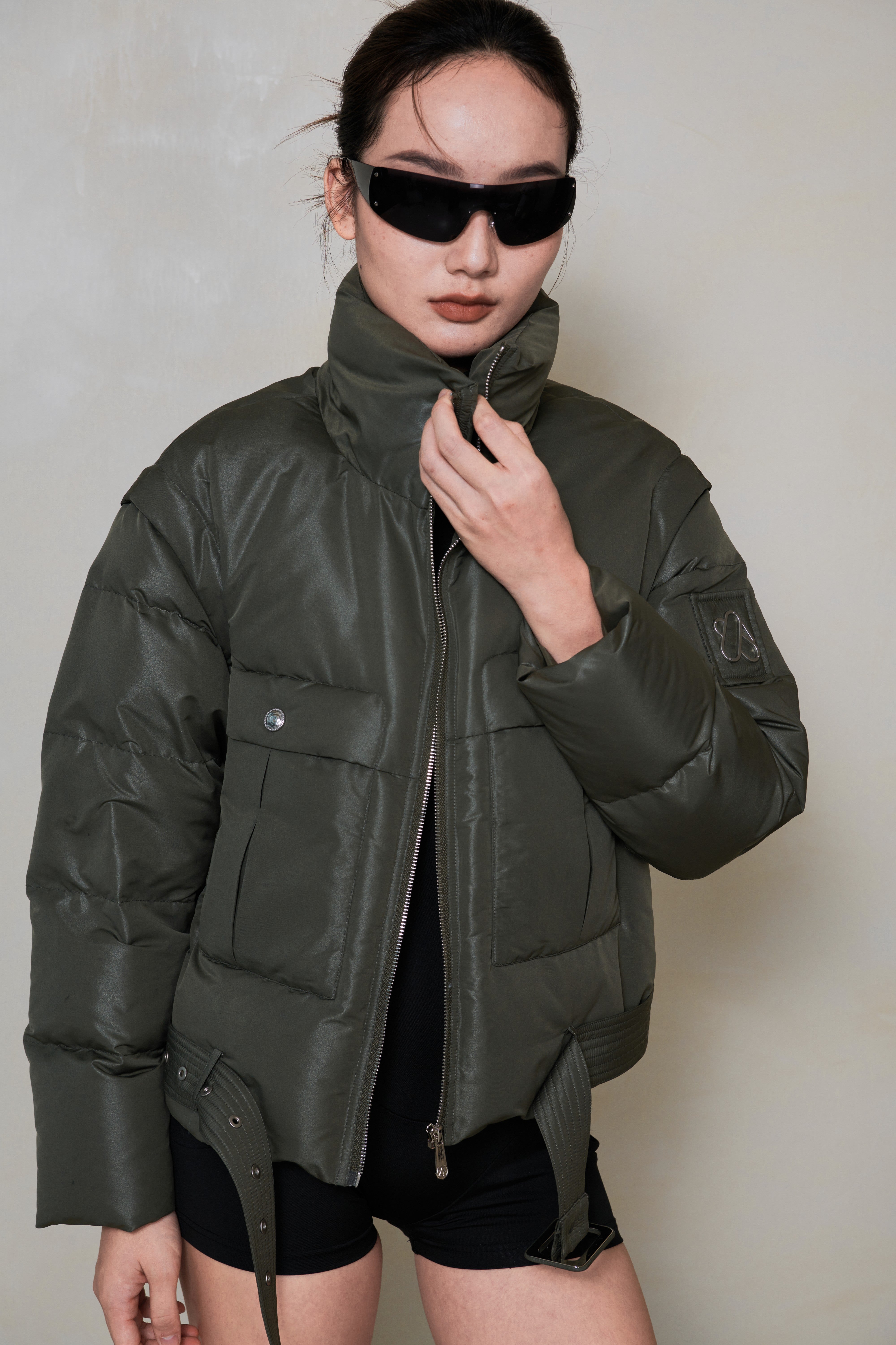 027 SHORT CONVERTIBLE DOWN JACKET - ARMOR